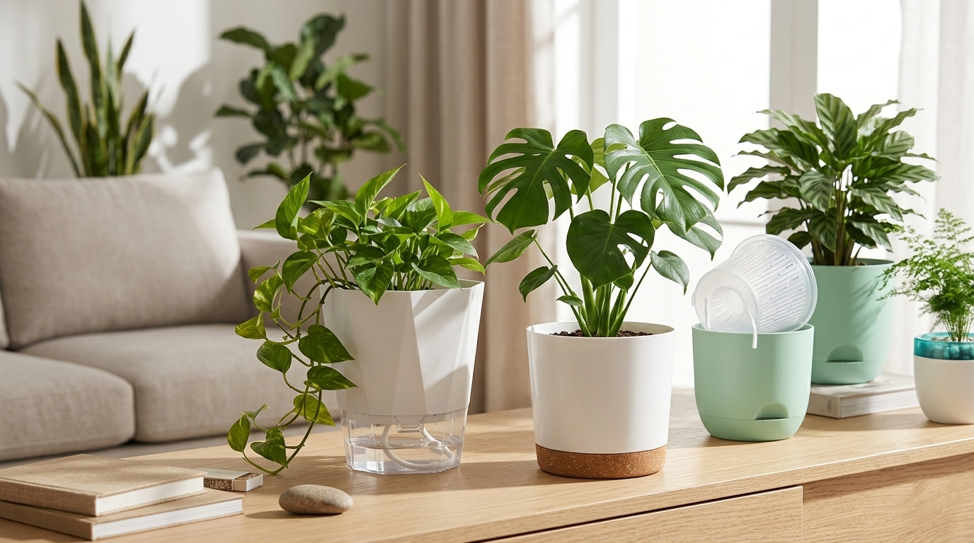 Colección Macetas de autorriego NÖTROPIC para plantas tropicales